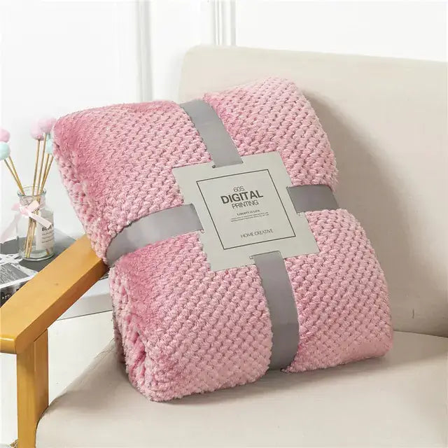 Fluffy Winter Blanket, Pink