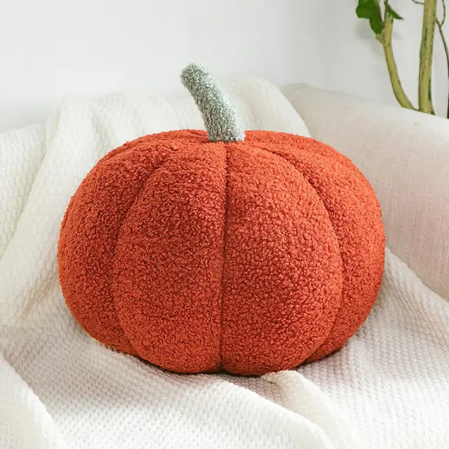 Pumpkin Pillow, Red, Front View