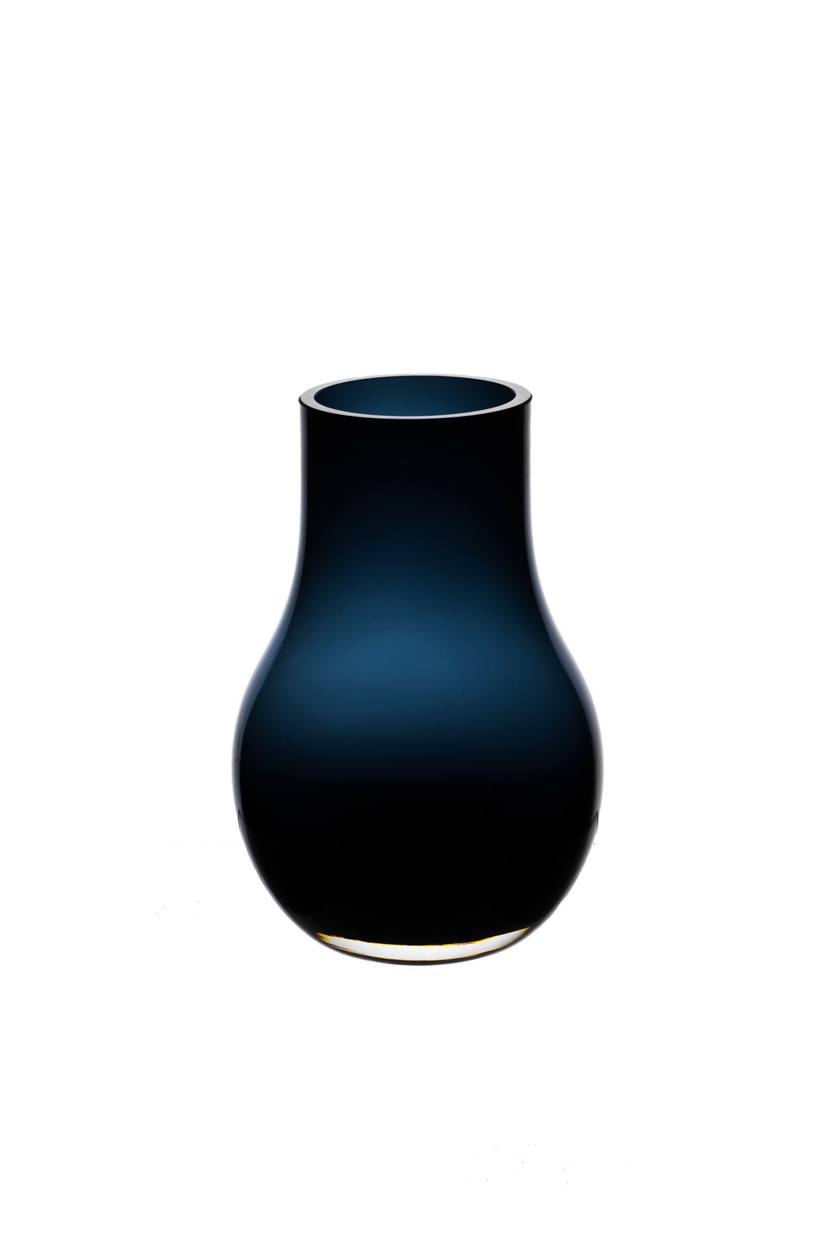 Modern Elegant Flower Vase, Blue, Front View