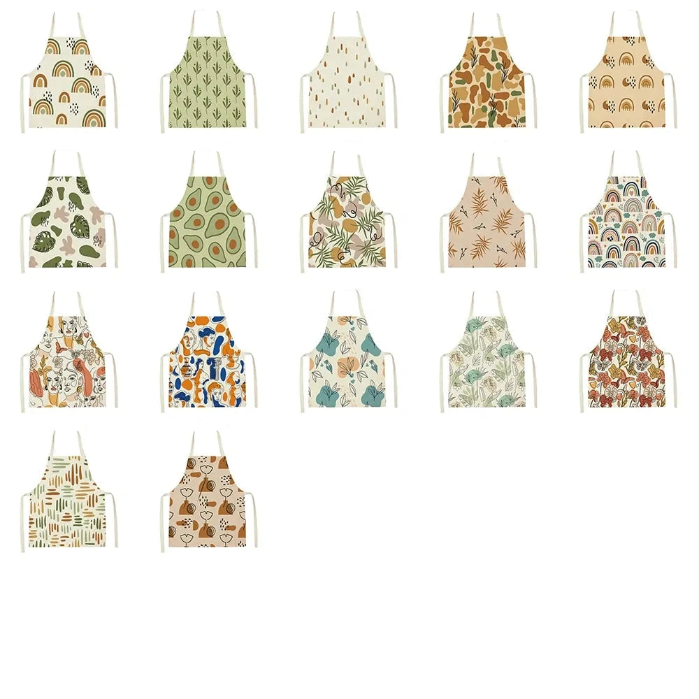 Kitchen and Garden Aprons, Different Patterns, Front View