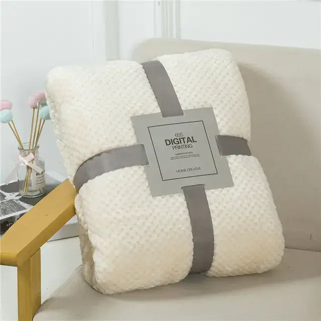 Fluffy Winter Blanket, White