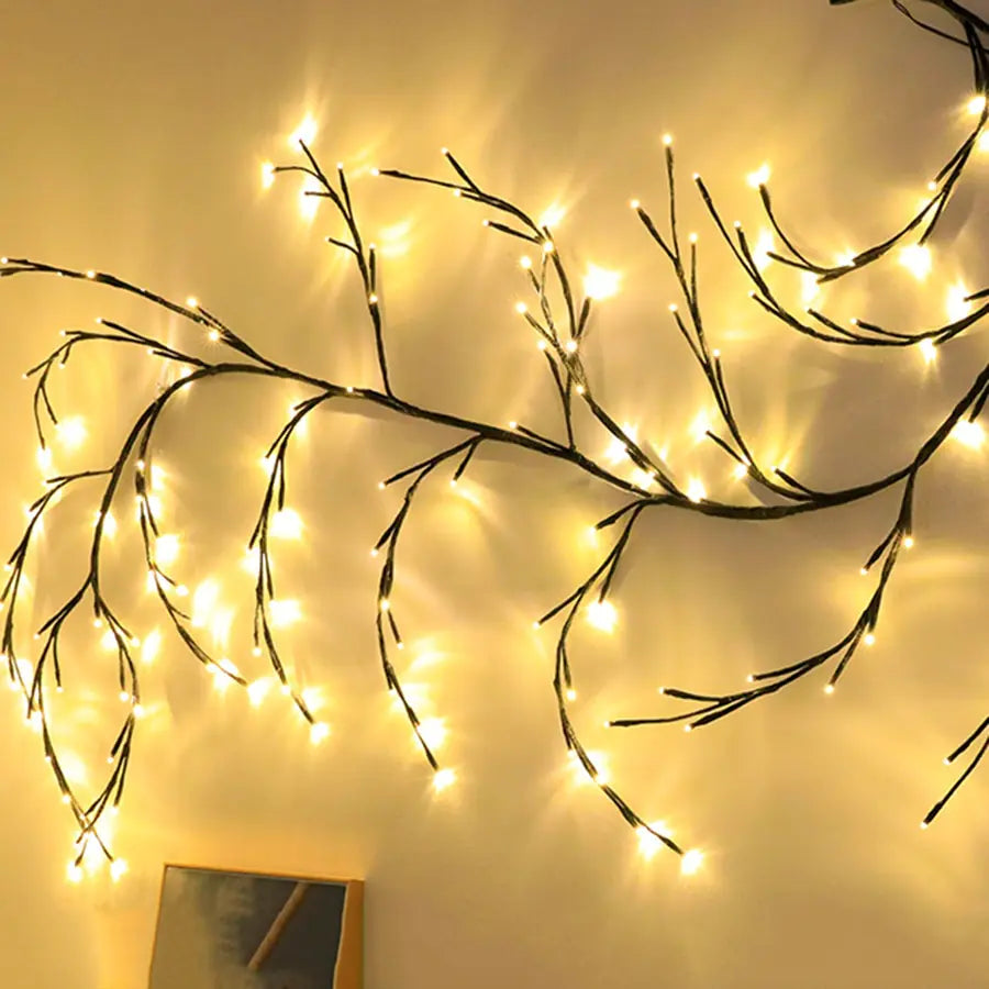 Willow Vine Fairy Lights, Close Up