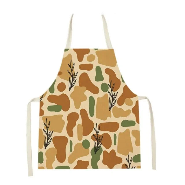 Kitchen and Garden Apron, Front View, Multicolor, brown