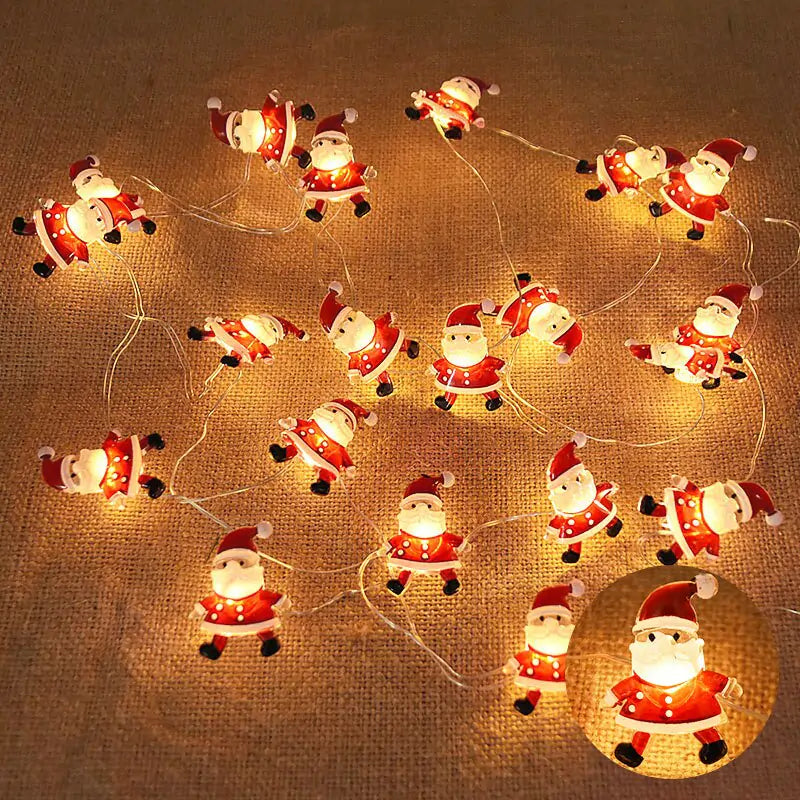 Christmas, LED Fairy Light, Festive Decoration, Waterproof, Indoor and Outdoor, Santa