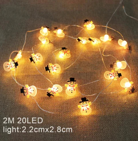 Christmas, LED Fairy Light, Festive Decoration, Waterproof, Indoor and Outdoor, Snowman