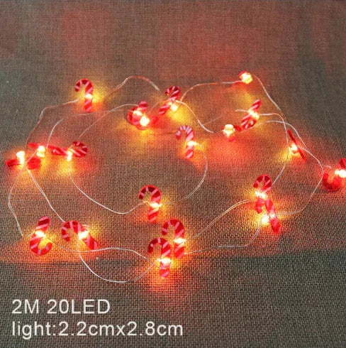 Christmas, LED Fairy Light, Festive Decoration, Waterproof, Indoor and Outdoor, Candy Cane