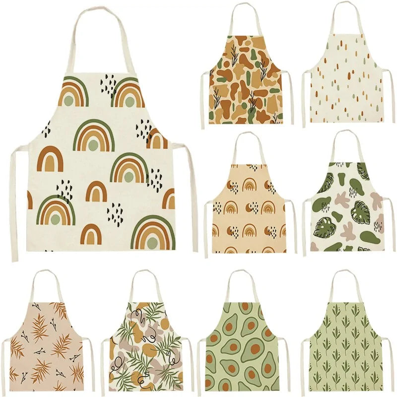 Kitchen and Garden Aprons, Different Patterns, Front View