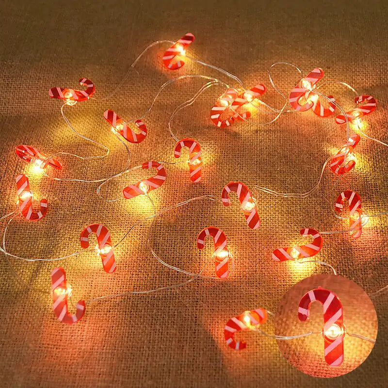 Christmas, LED Fairy Light, Festive Decoration, Waterproof, Indoor and Outdoor, Candy Cane