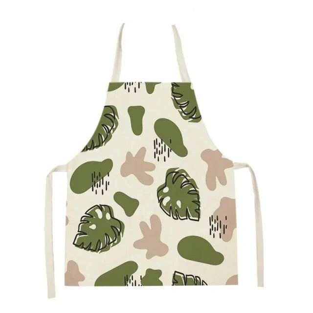 Kitchen and Garden Apron, Front View, Multicolor, Green