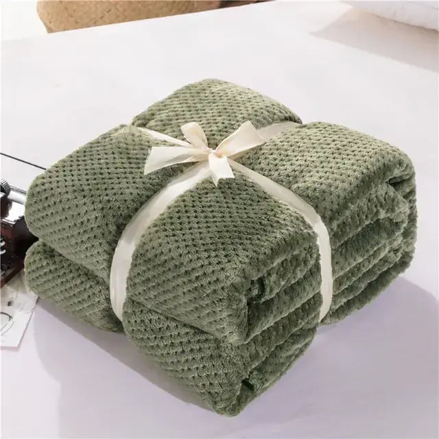 Fluffy Winter Blanket, Green